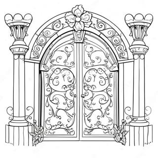 Magical Castle Doors Coloring Page 33824-27076