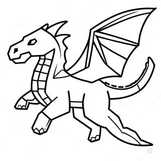 Minecraft Ender Dragon Coloring Pages