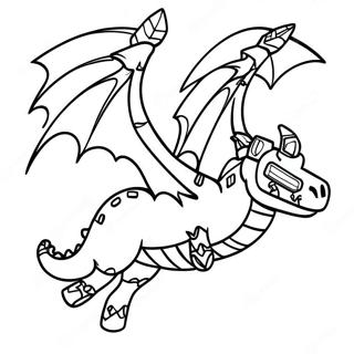 Minecraft Ender Dragon Flying Coloring Page 33853-27094