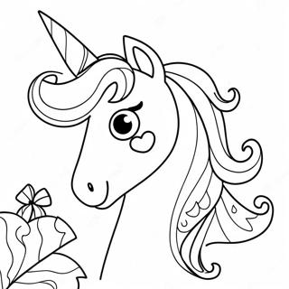 Unicorn Christmas Coloring Page 3386-2747