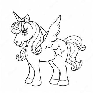 Sparkly Unicorn With Santa Hat Coloring Page 3387-2749