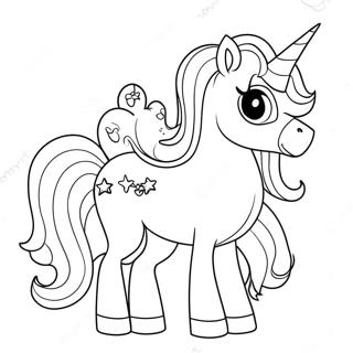 Sparkly Unicorn With Santa Hat Coloring Page 3387-2750