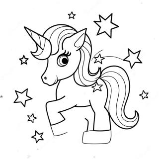 Sparkly Unicorn With Santa Hat Coloring Page 3387-2752