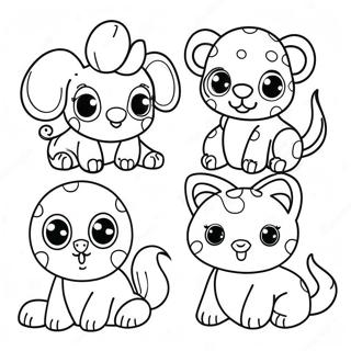 Colorful Polka Dot Animals Coloring Page 33894-27129