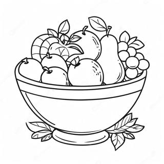 Fruit Bowl Coloring Pages