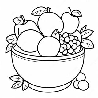 Fruit Bowl Coloring Page 33933-27158