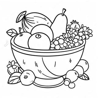 Fruit Bowl Coloring Page 33933-27160