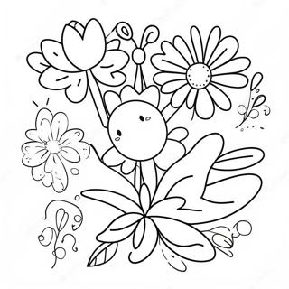 Happy Birthday Flowers Coloring Page 33943-27167