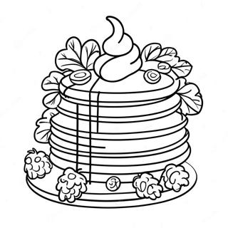 Delicious Waffle Stack Coloring Page 33954-27178