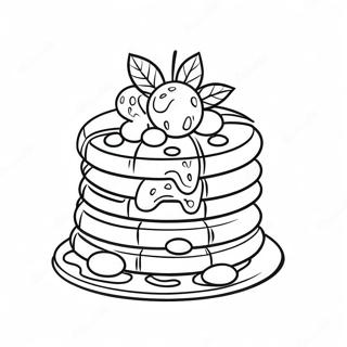 Delicious Waffle Stack Coloring Page 33954-27179