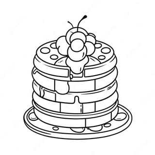 Delicious Waffle Stack Coloring Page 33954-27180