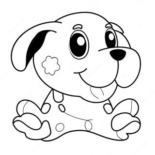 Cute Dog Bone With Paw Prints Coloring Page 33964-27182