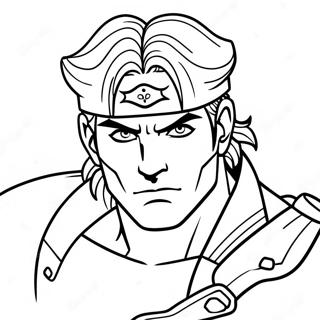 Joseph Joestar In Action Coloring Page 33984-27201