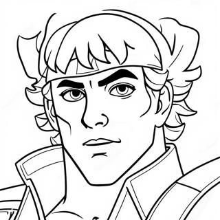 Joseph Joestar In Action Coloring Page 33984-27203