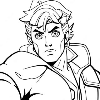 Joseph Joestar In Action Coloring Page 33984-27204