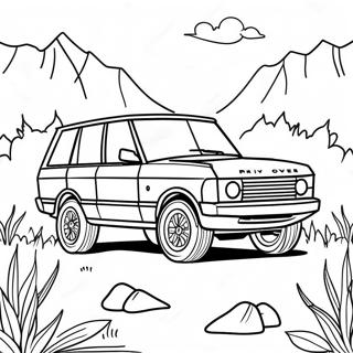 Luxury Range Rover In Nature Coloring Page 33994-27208