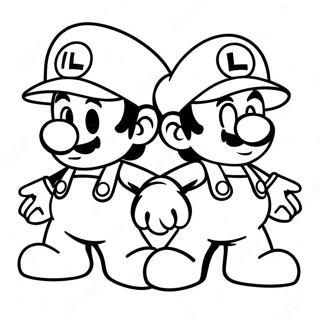 Mario And Luigi Smg4 Adventure Coloring Page 34024-27234