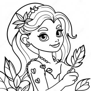 Cute Poison Ivy Character Coloring Page 34044-27250