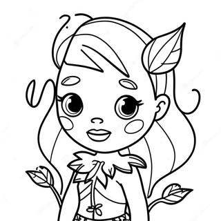 Cute Poison Ivy Character Coloring Page 34044-27251