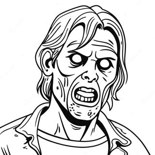 Walking Dead Zombie Coloring Page 34063-27261