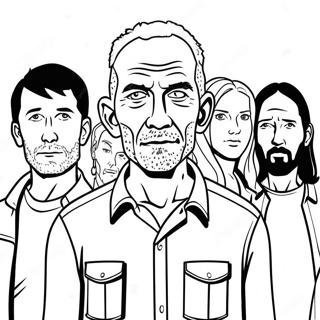 Walking Dead Characters Coloring Page 34064-27269