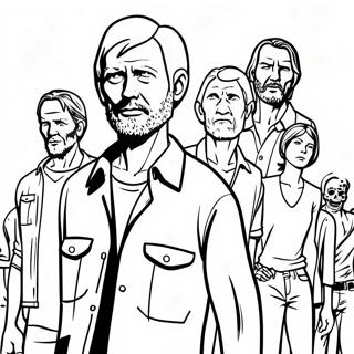 Walking Dead Characters Coloring Page 34064-27270