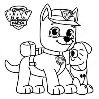 Halloween Paw Patrol Coloring Page 3406-2762