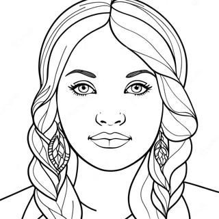 Girl Face Coloring Pages