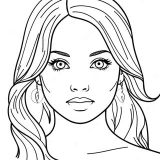 Girl Face Coloring Page 34073-27266