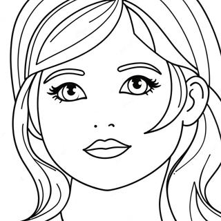 Girl Face Coloring Page 34073-27267