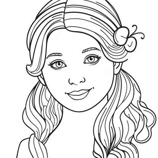 Girl Face Coloring Page 34073-27268