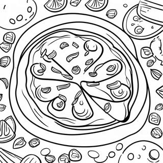 Delicious Pizza Coloring Page 34104-27297