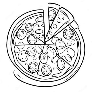 Delicious Pizza Coloring Page 34104-27298