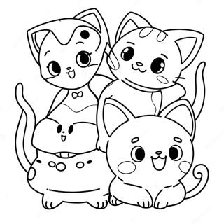 Cute Mew Mew Characters Coloring Page 34124-27313