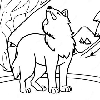 Great Wolf Lodge Howling Wolf Coloring Page 34143-27332