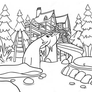 Great Wolf Lodge Water Park Adventure Coloring Page 34144-27325