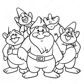 7 Dwarfs Coloring Page 34163-27343