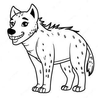 Playful Hyena Coloring Page 34184-27361