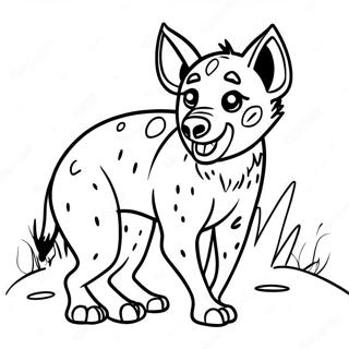 Playful Hyena Coloring Page 34184-27362