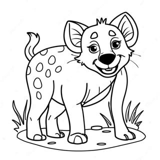 Playful Hyena Coloring Page 34184-27363