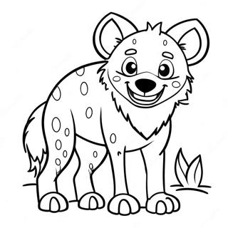 Playful Hyena Coloring Page 34184-27364