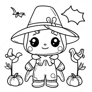 Addison In Spooky Costume Coloring Page 34254-27417