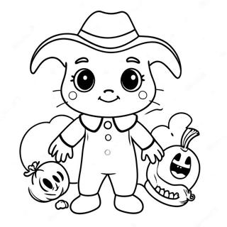 Addison In Spooky Costume Coloring Page 34254-27419