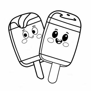 Rainbow Popsicle Coloring Page 34263-27422