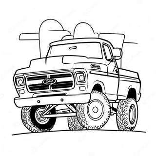 Lifted Ford Truck Coloring Page 3426-2778