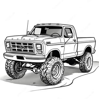 Lifted Ford Truck Coloring Page 3426-2780