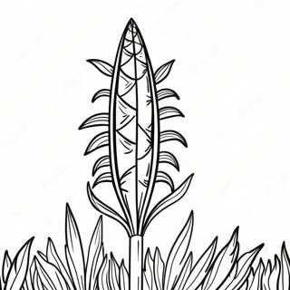 Tall Green Cornstalk Coloring Page 34284-27448