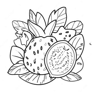 Dragon Fruit Coloring Pages