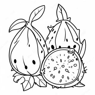 Dragon Fruit Coloring Page 34293-27444