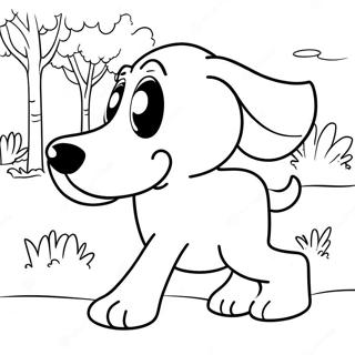 Max The Dog Playing Fetch Coloring Page 34324-27469